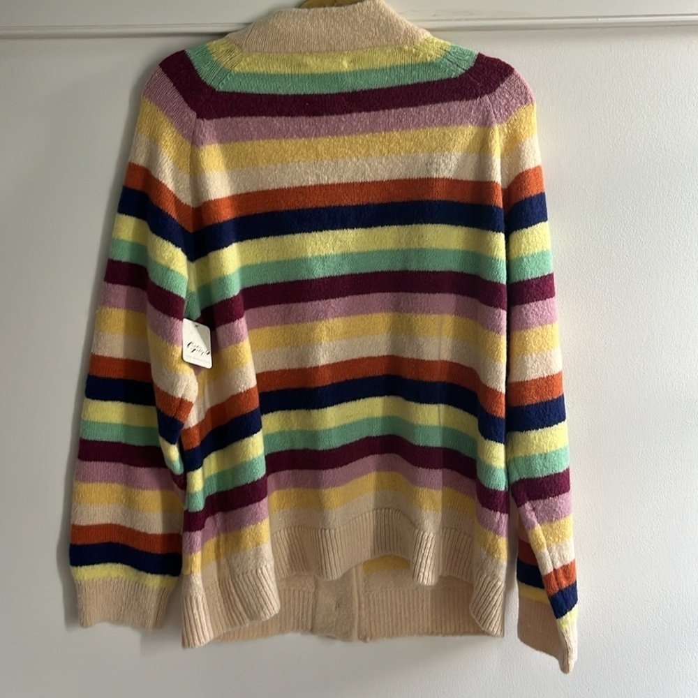 Free People x Found Multi-Stripe Cardigan Sweater Size Medium NWT - Picture 8 of 14